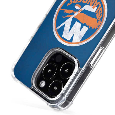 NHL New York Islanders Distressed iPhone 15 Pro MagSafe Case